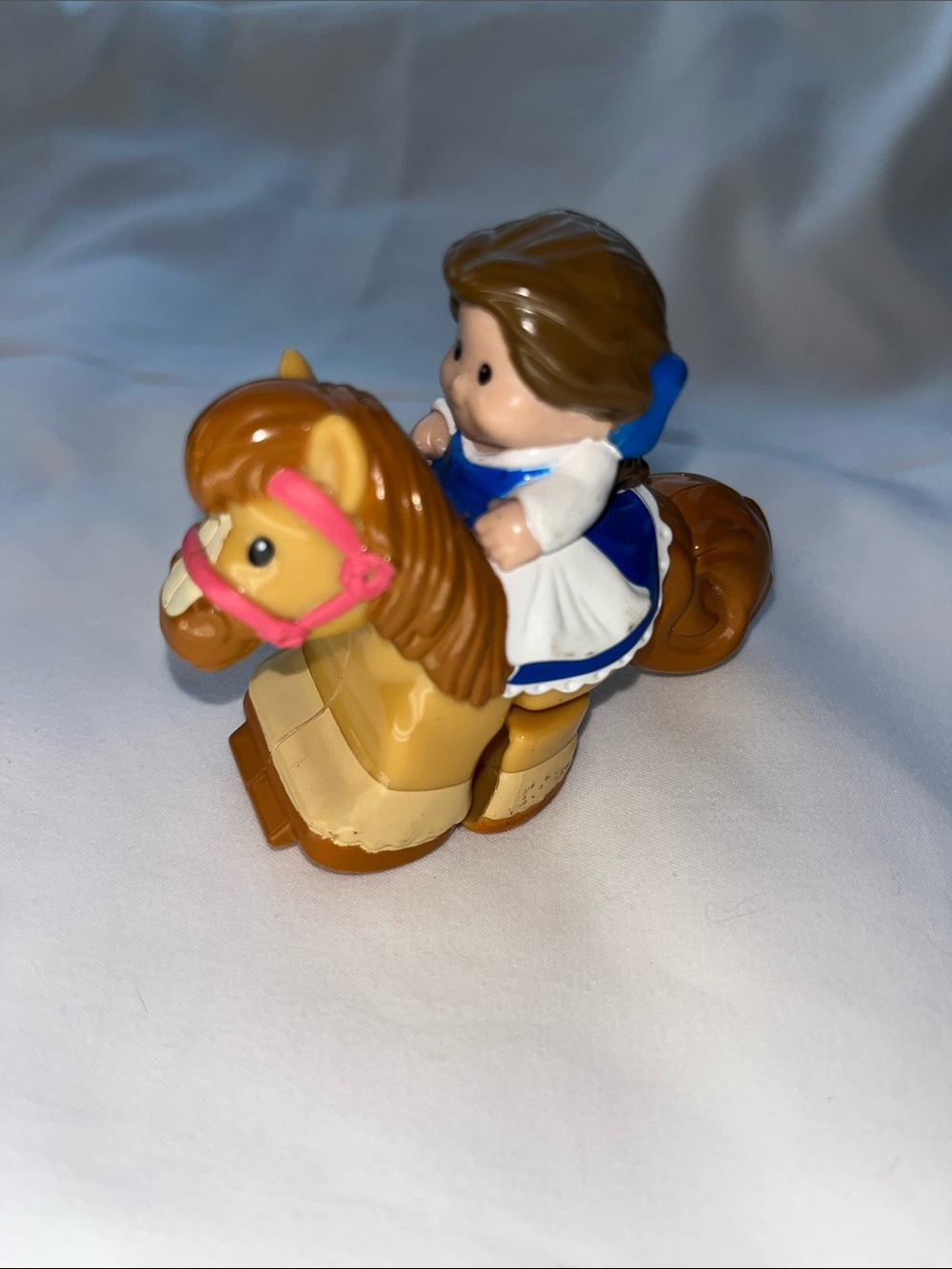 Little People Klip Klop Belle Blue Dress Pony Rider Figure Kids Toy